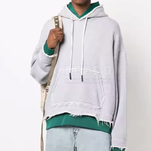 Sweat-shirts pour hommes de haute qualité OEM, tendance hiver, effet usé, 100% coton respirant, meilleures ventes, vêtements avec col à capuche - Product Image 2