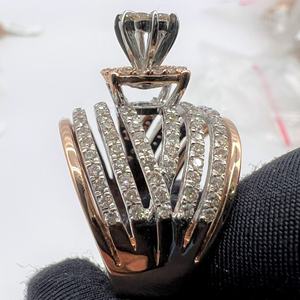 Elegante y Lujoso Anillo de Compromiso para Mujer en Oro Sólido de 14k/18k con Baño de Rodio, Diamante Natural Certificado por Terceros, Moderno - Product Image 4