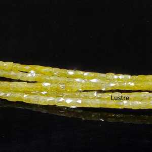 Perles de tube de diamant jaune pendentif en vrac pour la fabrication de bijoux fantaisie perles de pierre en gros perles brillantes de diamant naturel à facettes - Product Image 1