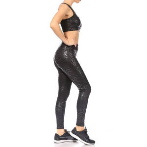 Conjuntos de Yoga cómodos de alta calidad transpirables con cintura elástica sin mangas para mujer, ropa de gimnasio sin costuras de Color sólido de 2 piezas - Product Image 4