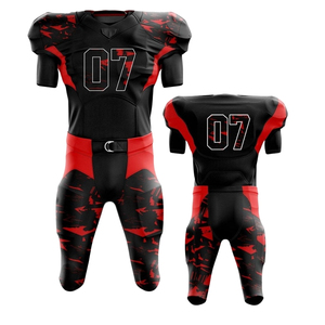 Uniforme de football américain à manches courtes personnalisé 100% polyester de haute qualité respirant léger maillot de performance - Product Image 4