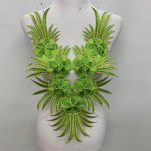 <span class=keywords><strong>Encaje</strong></span> Termoadhesivo <span class=keywords><strong>con</strong></span> Bordado de Diamantes Grandes para Decoración de Ropa - Product Image 2