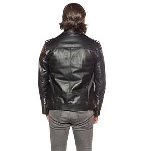 Veste zippée en cuir de vachette souple de haute qualité pour hommes Veste de moto lourde coupe ajustée de style rétro personnalisée - Product Image 4