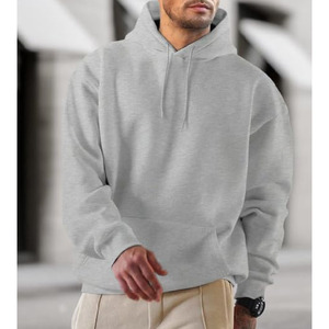 Vêtements d'extérieur Design unique Livraison rapide Sweat-shirt personnalisé pour homme en coton respirant Couleur unie Sans cordon de serrage Sweat-shirts simples - Product Image 3