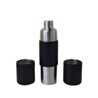 Bouteille d'eau en acier inoxydable 304, thermos magnétique à double extrémité, bouteille à vin avec 2 tasses supplémentaires, logo personnalisé