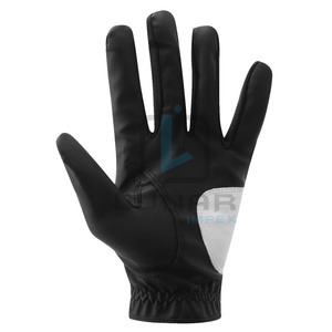 Nuevo personalizado mano izquierda para hombre duradero antideslizante suave Cabretta cuero negro Golf Grip tamaño Regular Touch & Close Strap GUANTES DE Golf - Product Image 2