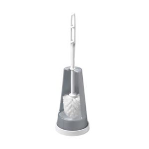 Portascopino WC rotondo a forma di campana, argento (Plastic 5039) - Product Image 1