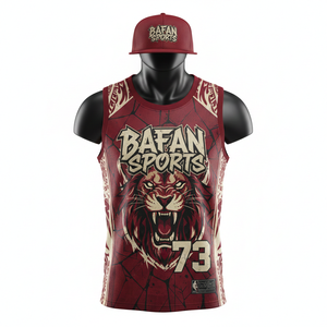 Maillot de basket-ball pour hommes de haute qualité 180 GSM en maille de polyester à séchage rapide, panneaux contrastés de couleur rouge, logo par sublimation, chemise pour hommes - Product Image 6