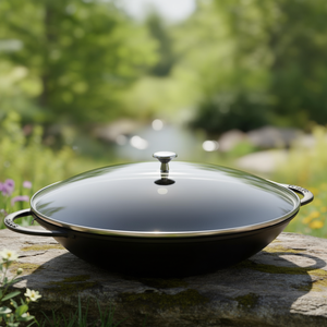 Wok en fonte STAUB 37 cm couleur noire - Product Image 3
