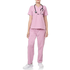 Uniformes Médicos de Manga Corta con Spandex para Hospital, Conjuntos de Enfermería con Cuello en V para Uso Hospitalario - Product Image 4
