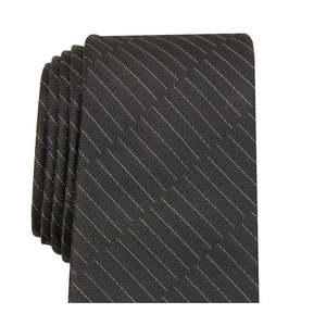 Alfani Men's Maximus Solid <b>Tie</b> Casual Party Print Flora Striped Classic Floral Logo Black Size Regular-Wool Silk <b>Polyester</b> - Product Image 2