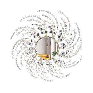 Espejo vendedor caliente para el fabricante del salón de diseño de la flor del espejo de la pared del metal de la India con alta calidad - Product Image 6