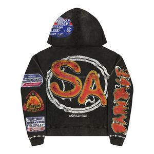 Conjunto Deportivo de Invierno para Hombre 2025, Talla Grande Personalizada, Lavado Ácido, Sudadera con Capucha Estampada en Serigrafía DTG, Técnica de Pedrería, Color Sólido - Product Image 6