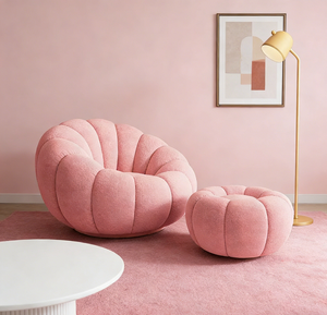 Offerta a Tempo Limitato: Poltrona Ergonomica in Peluche Teddy con Struttura Robusta, Poggiapiedi e Sgabello per Piccoli Appartamenti e Camere <span class=keywords><strong>da</strong></span> <span class=keywords><strong>Letto</strong></span> - Product Image 1