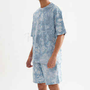 Ensemble short unisexe délavé à l'acide Boxy Fit 100% coton 220 GSM surdimensionné personnalisé lavage à l'acide Streetwear ensemble court - Product Image 3