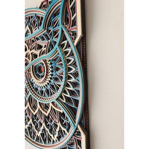 Decorazione della parete del gufo tridimensionale in legno fatto a mano