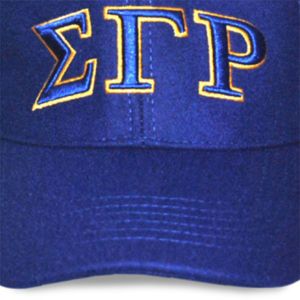 SGR Pom Cap Gold Sigma Gamma Rho Mezcla de lana Beanie Logotipo bordado Parte delantera y trasera | Sombrero de invierno cálido - Product Image 5