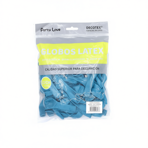 Ballons en latex Party Love 12 cm bleu céleste, sac de 100 pièces, décoration - Product Image 2