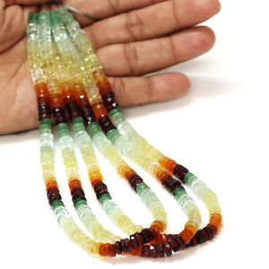 Cuentas Heishi de Primera Calidad con Corte Facetado en Forma de Neumático, 16 Pulgadas, AAA, Naturales, con Corte Facetado en Forma de Rueda, para Collar - Product Image 5