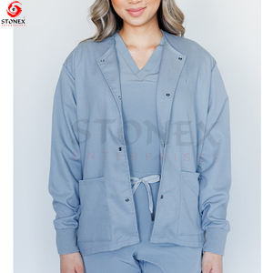 Meilleure vente directe d'usine uniforme d'échauffement épais personnalisé vestes de gommage pour infirmière médicale de la marine pour femmes - Product Image 6