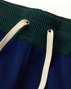 กางเกงสเวตเตอร์ผ้าลูกฟูกของผู้ชายทันสมัยสีน้ำเงินเข้มสวมใส่สบายๆทุกฤดูกาลปรับเอวและข้อเท้าแบบผูกเชือกได้ผ่อนคลาย - Product Image 5