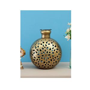 Floreros de oro antiguo, jarrones de Metal de diseño pequeño y grande, jardineras de diseño Simple, precio al por mayor, tema creativo - Product Image 1