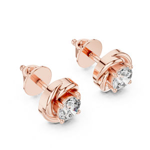 Pendientes de Aro de Oro Blanco de 14K con Diamantes Redondos Cultivados en Laboratorio |   Ropa de Oficina |   Diamante Cultivado Nuevo - Product Image 5