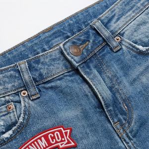 Pantalones de Cuadros Estilo Femenino, Talla Grande, Cintura Alta, Pantalones Vaqueros Ajustados Rotos, Pantalones Cargo Utilitarios para Mujer, Pantalones Bordados con Flores - Product Image 4