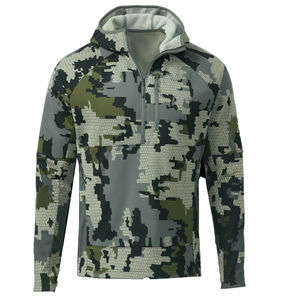 Sweat à capuche Cool Touch - Liquidation Sweat à capuche camouflage de chasse à fermeture éclair quart de tour Léger Sweat à capuche camouflage de chasse personnalisé pour homme Stealth - Product Image 1