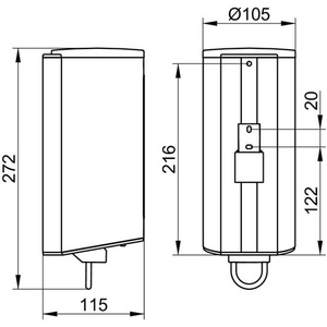 Dispensador de Loción de Plástico Keuco con Contenedor Plano, Diseño PU Alu Sil-El - Product Image 4