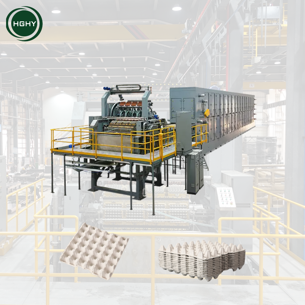 Машина для производства картонных коробок для перепелиных яиц Hghy Pulp Moulding Small Egg Tray Machine
