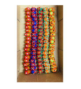 Perles en verre artisanal de lampwork, 16 mm, forme ronde, multicolores, pour la fabrication de bijoux et la décoration - Product Image 1