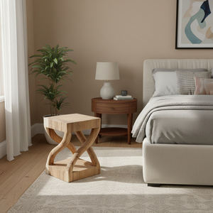 Special Price Selendang Suar Wood /Solid Natural Monkey Pod Wood <b>Stool</b> / Side Table for Indoor & Outdoor Use - Product Image 2