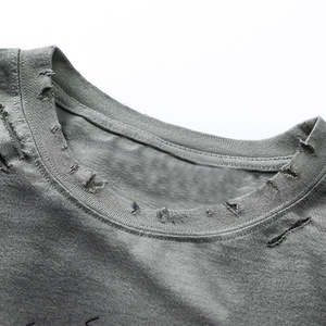 T-shirts pour hommes 2024 Streetwear Fabricant de t-shirts surdimensionnés en coton uni vierge de qualité supérieure 220 g/m² - Product Image 3