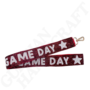 Stylish Durable Cotton Purse Strap Handcrafted Beaded <b>Bag</b> <b>Accessory</b> Team Colors for Sport Fans for Game Day Tailgates Everyday - Product Image 1