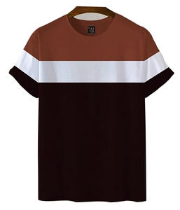 Camisetas de algodón 100% de primera calidad para hombre, mangas cortas delanteras con estampado personalizado, colores sólidos, cuello redondo, ecológico, antiarrugas, venta al por mayor, BD - Product Image 4