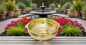 Authentique Design Home Office Décoratif En Laiton Art Déco Fabriqué À La Main Bol Écologique Pot De Fleur En Métal De Table De Mariage Diwali - Product Image 2