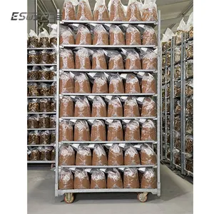 Multi-Shelf Metal Plant Danish Trolleys For Growing Mushrooms In Bages