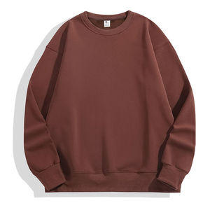 Vente en gros Sweatshirts brodés 100% coton en molleton pour hommes coupe décontractée col rond surdimensionné Logo personnalisé vêtements de détente - Product Image 5