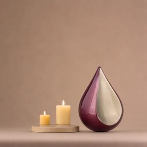 Urnas funerarias de cremación para adultos en forma de lágrima, color rojo rubí plateado, de alta demanda, personalizables, a bajo precio, decorativas para entierro. - Product Image 5