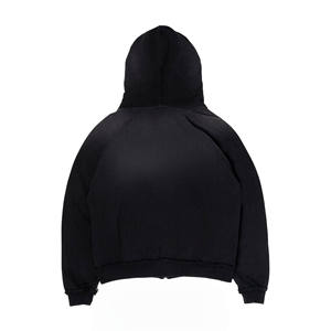 Streetwear personnalisé Sweats à capuche lourds lavés à l'acide pour hommes 100% coton Sweats à capuche zippés de haute qualité pour hommes - Product Image 2