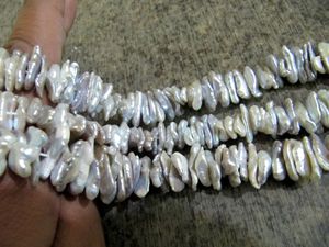 Nugget de forma libre de perla gris natural, cuentas de tamaño de 13 a 20mm, hebra de 8 pulgadas de largo, fabricación de joyas, cuentas de piedras preciosas - Product Image 4