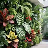 2 panneaux muraux de plantes artificielles en plastique, style clôture en bois, pour décoration verticale intérieure et extérieure
