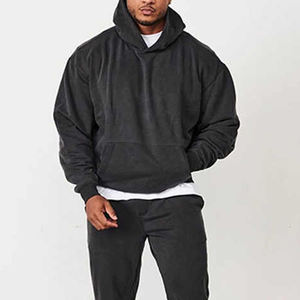 Último Diseño etiqueta personalizada lavado con ácido 100% sudaderas con capucha de algodón de alta calidad para hombres OEM ropa informal Boxy Fit lavado con ácido sudaderas con capucha para hombres - Product Image 5