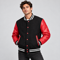 Veste d'hiver élégante pour homme, style varsity, avec logo classique sur le devant, doublure douce, coupe confortable, parfaite pour un usage décontracté