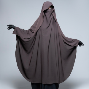 Khimar rond en tissu polyester respirant avec rabat femmes musulmanes robe Hijab modeste adaptée aux événements islamiques et à l'usure quotidienne - Product Image 1