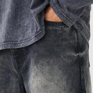 กางเกงลำลองผู้ชายแบบสั่งตัดรุ่นใหม่ปี 2025 คุณภาพสูง ผ้าแคนวาสเนื้อปานกลาง ล้างสีแบบ Acid Wash ระบายอากาศได้ดี ผ้าฝ้าย 100% - Product Image 4