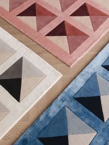 Vente en gros de tapis en laine de luxe 160x230 cm laine fine à poils coupés moderne pour salle à manger/entrée chambre crème/gris Sid - Product Image 5