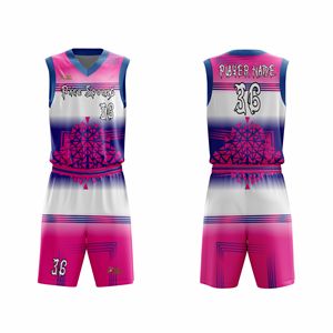 Nuevo Uniforme de Baloncesto Personalizado con Estampado Digital sin Mangas, Antibacteriano, 100% Poliéster, Profesional, Talla Grande, Verano - Product Image 2