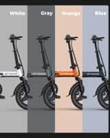 Bicicleta Eléctrica Plegable Mini sin Escobillas T14 48V 10Ah con Batería Oculta, Motor de Cubo Trasero de 250W 30Nm y Neumático Ancho